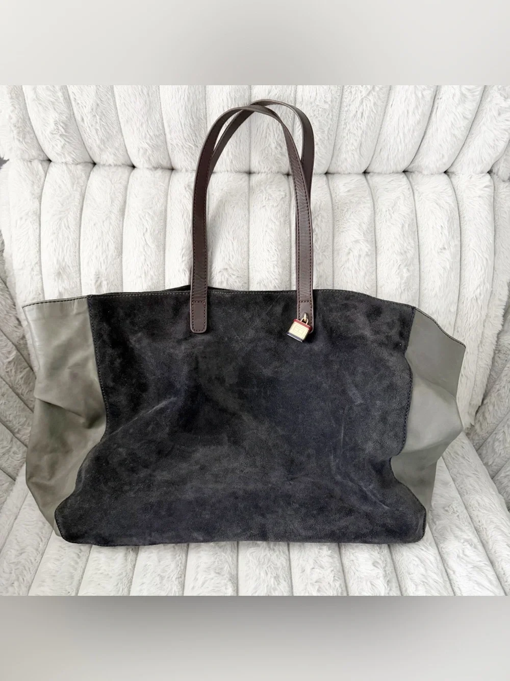 Tommy Hilfiger suede large tote bag